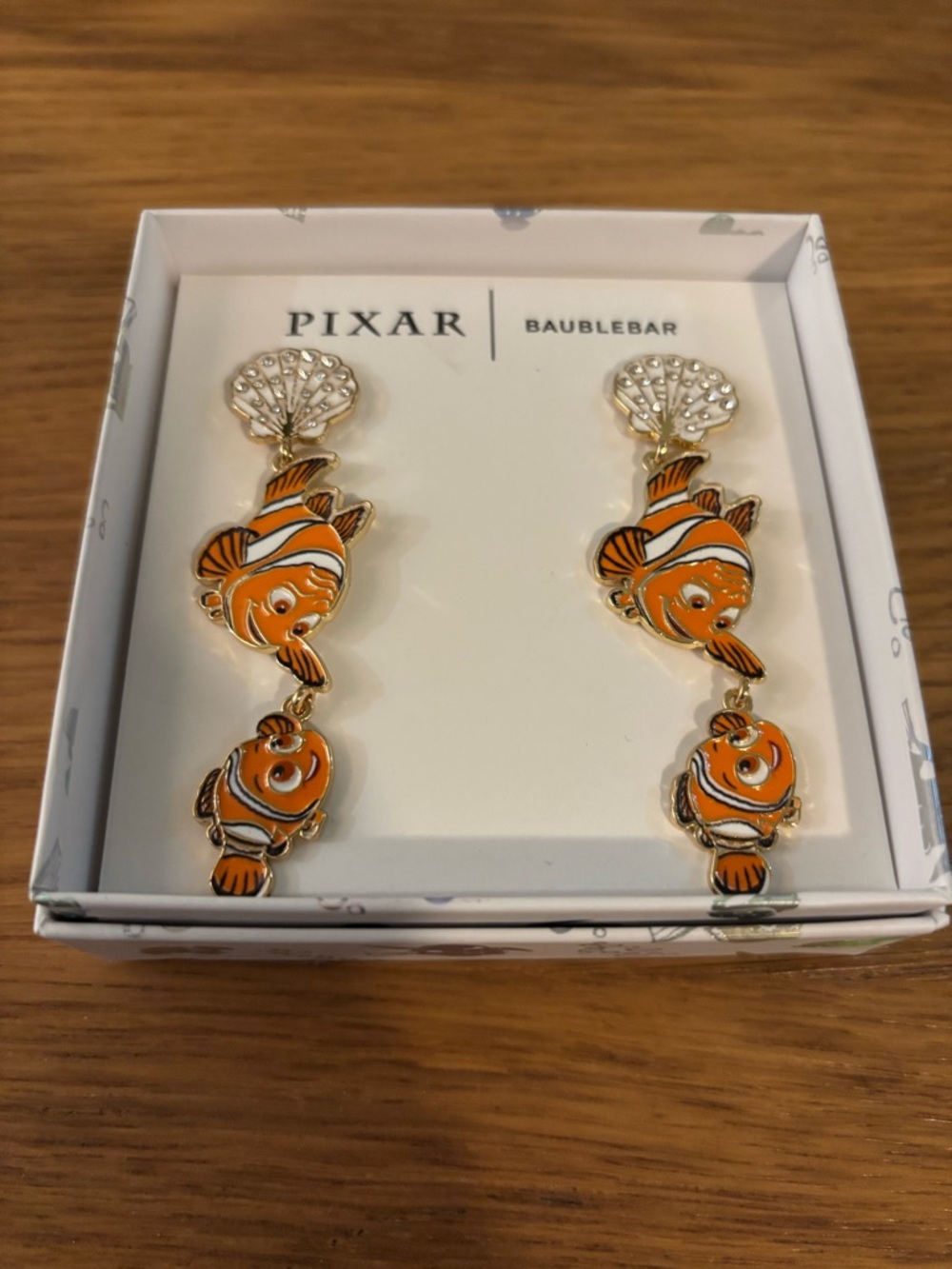 BaubleBar Disney Pixar Finding Nemo earrings featuring Marlin and Nemo NEW - Picture 2 of 7